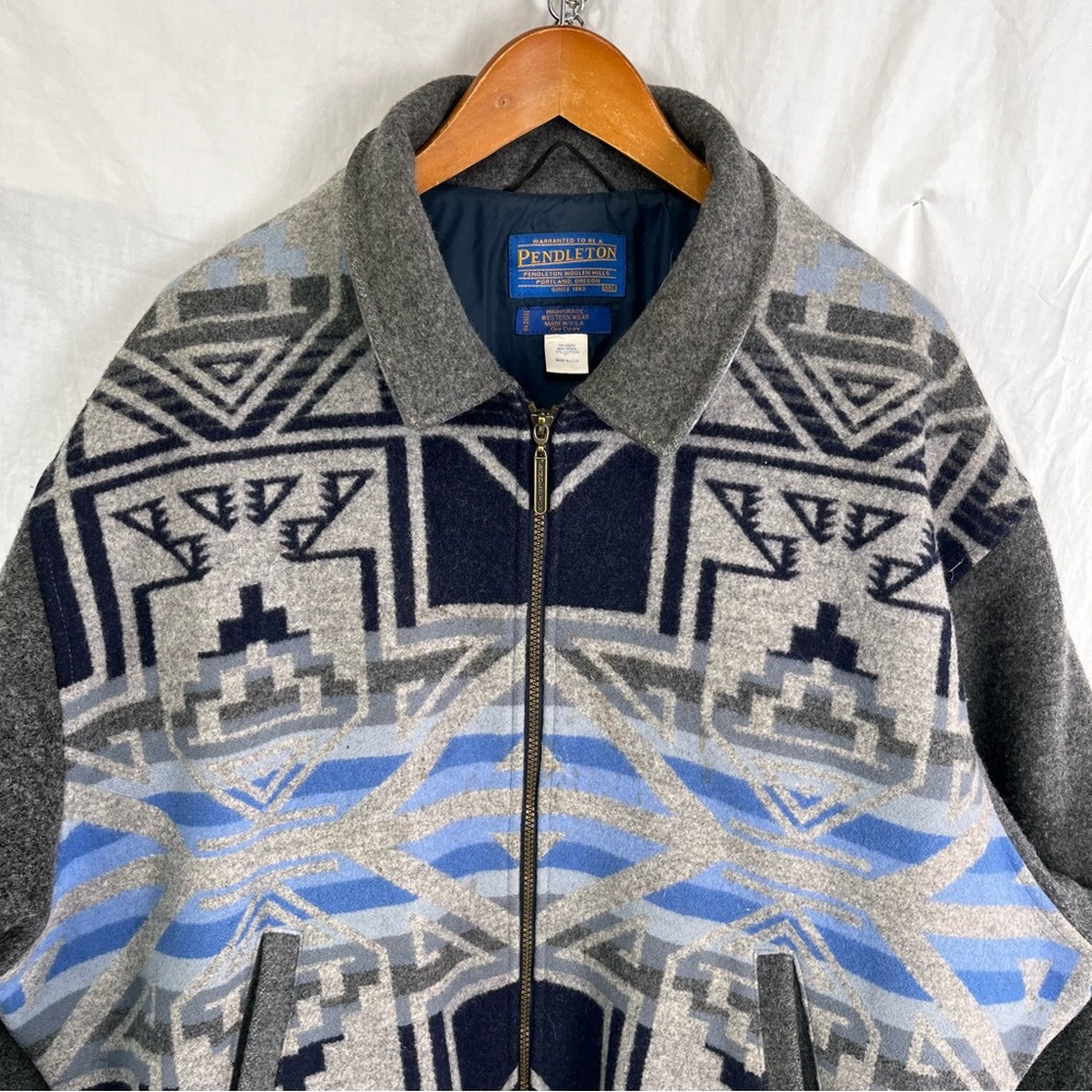 Vintage Pendleton Wool Bomber Jacket Men XXL High… - image 2